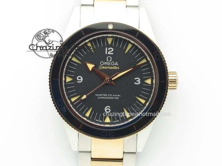 0310 Affordable Seamaster Diver 300M ZF 1:1 Best Edition Blue Ceramic Gray Dial on SS Bracelet A 7734